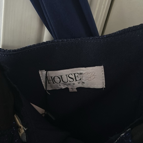 House of cb London midnight blue Charmaine corset maxi dress small - Picture 10 of 15